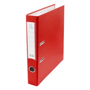 Iratrendező A4, 5cm, két oldalt PP borítás,lapraszerelt, Bluering® Premium piros
