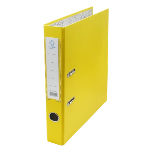 Iratrendező A4, 5cm, két oldalt PP borítás,lapraszerelt, Bluering® Premium sárga