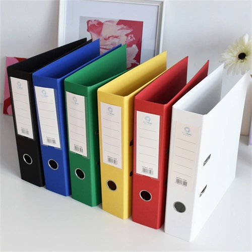 Iratrendező A4, 7,5cm, két oldalt PP borítás,lapraszerelt, Bluering® Premium sárga