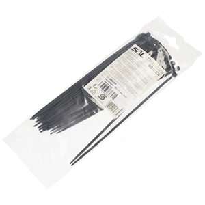 Kábelkötegelő, 200 x 3,5 mm, fekete, 50db/csomag