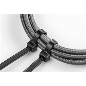 Kábelkötegelő 2,5 x 140mm, fekete, 100db/csomag HÖGERT HT2C701