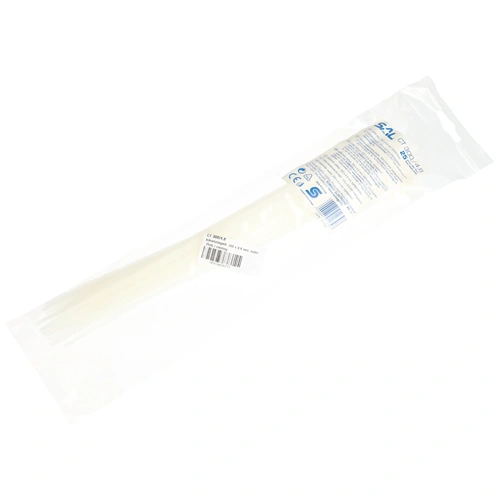 Kábelkötegelő, 300 x 4,8 mm, natúr, 25db / csomag