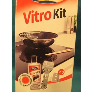 Kerámialap tisztító szett (Activ Vitro + kaparó + 10db penge) WPRO KVC004 