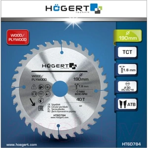 Körfűrészlap fához,  190x30  mm 40 fogas , HÖGERT HT6D784  / RENDELÉSRE