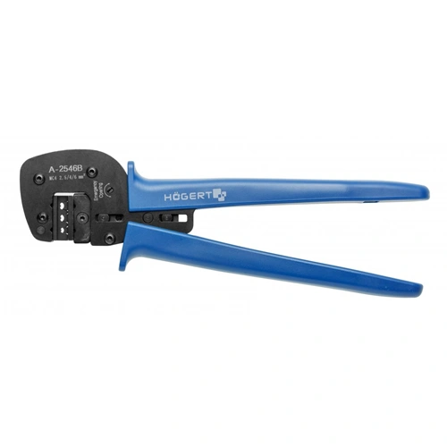 Krimpelő fogó, racsnis MC4 csatlakozóhoz, 2,5 / 4 / 6  mm², 270  mm, HÖGERT HT1P199