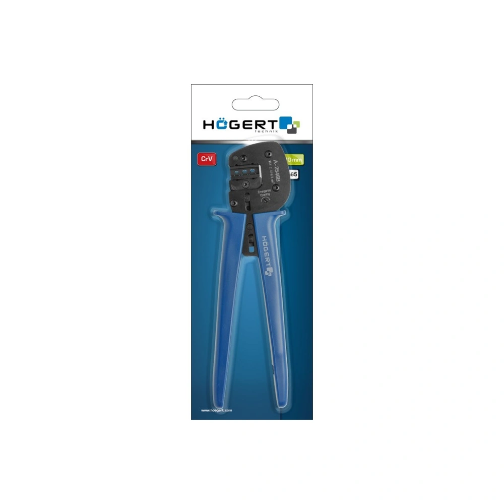 Krimpelő fogó, racsnis MC4 csatlakozóhoz, 2,5 / 4 / 6  mm², 270  mm, HÖGERT HT1P199