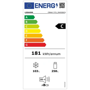 Liebherr CBNsfc 572i Plus BioFresh NoFrostHűtő-fagyasztó-kombináció