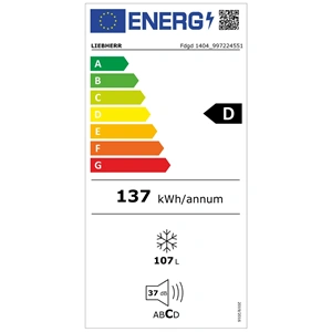 Liebherr FDGD 1404 Pure Asztali fagyasztószekrény SmartFrost-tal