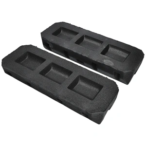MEGSZŰNT 450x160x90 mm Rezgéscsillapító klímatartó talpkonzol, gumi 1cs=2db