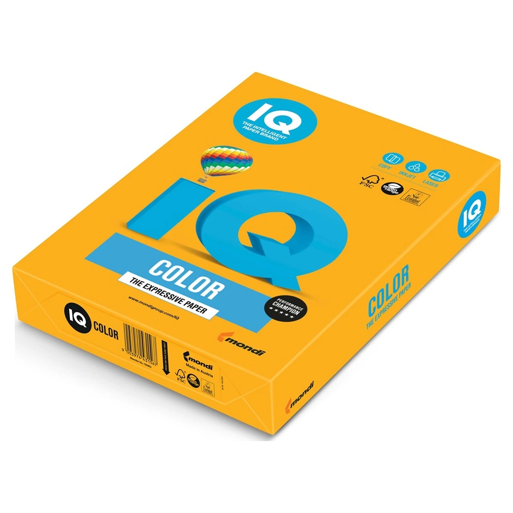 Másolópapír, színes, A4, 80g. IQ AG10 500ív/csomag, trend arany