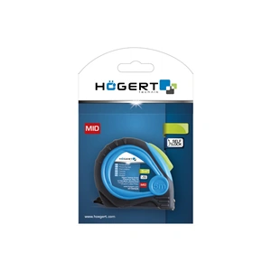 Mérőszalag, mágneses, záras, nylon bevonat, MID tanúsítvány, 5 m x 25  mm, HÖGERT HT4M426
