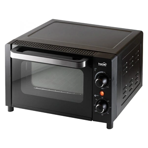 Mini sütő, fekete, 9l, 1050W, max. 230 °C, dupla üvegezésű ajtó, HOME HG MS 10 / RENDELÉSRE