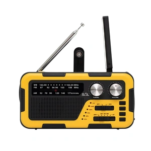 Multifunkciós napelemes rádió, USB, Bluetooth, MP3, beépített akku, reflektor, olvasólámpa, SOS riasztó, telefontöltő