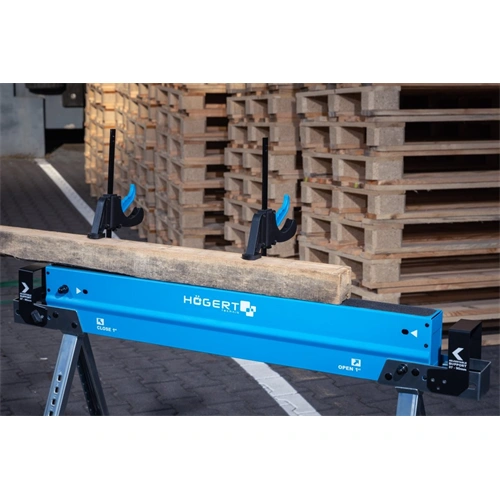 Munkabak állvány, 1db, összecsukható, állítható méretek, 530 kg-ig, HÖGERT HT7G551