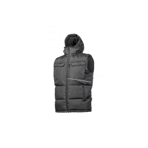 Munkavédelmi mellény, levehető kapucnival, bélelt, 5 zseb, fényvisszaverő, 2XL-es, HÖGERT HT5K920-2XL / RENDELÉSRE