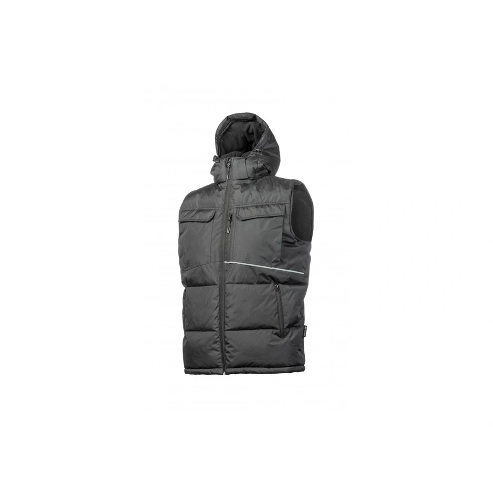 Munkavédelmi mellény, levehető kapucnival, bélelt, 5 zseb, fényvisszaverő, 2XL-es, HÖGERT HT5K920-2XL / RENDELÉSRE