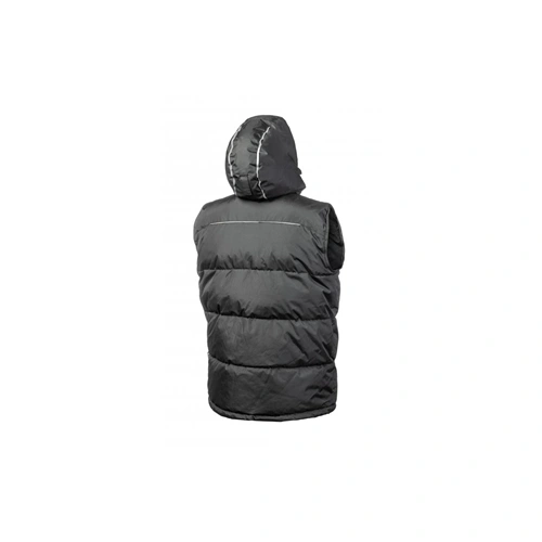 Munkavédelmi mellény, levehető kapucnival, bélelt, 5 zseb, fényvisszaverő, 3XL-es, HÖGERT HT5K920-3XL / RENDELÉSRE