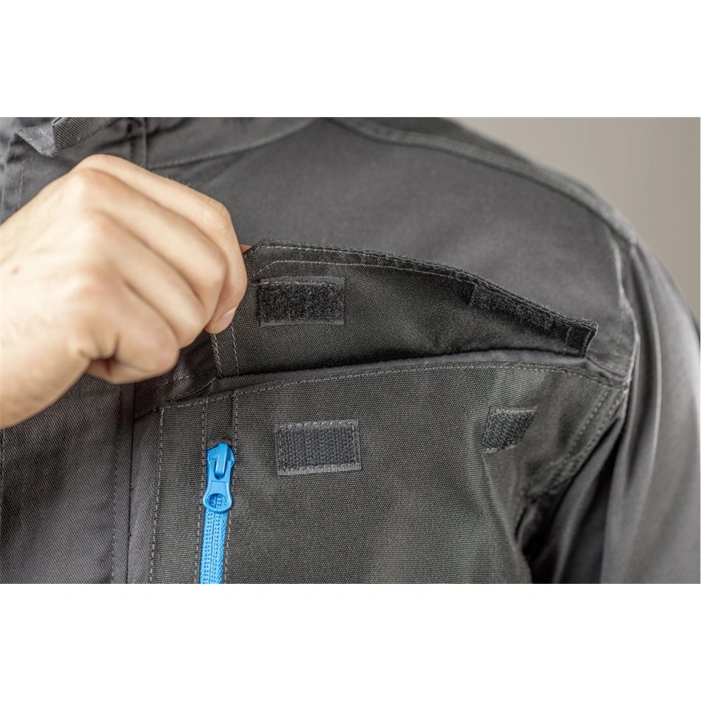 Munkavédelmi overáll, 3XL (58), sötétszürke, átmeneti, 6db zseb, állítható derék, HÖGERT HT5K820-3XL / RENDELÉSRE