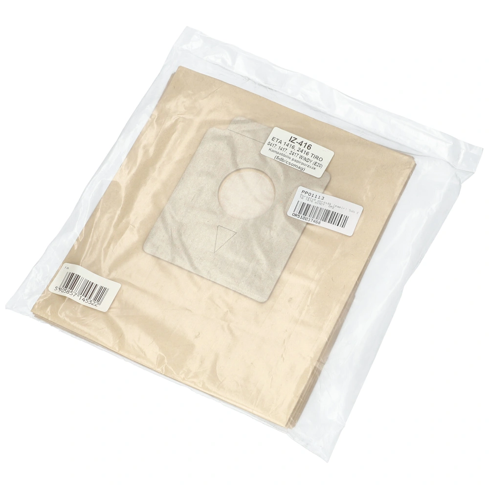 Porszívó porzsák (papír) 5db ETA 1416 WINDY, OM2 / RENDELÉSRE