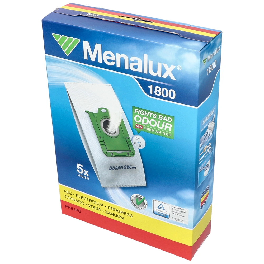 Porzsák, mikroszálas MENALUX 1800 /T197/T138/  S-BAG 5db-os (eredeti) ELECTROLUX porszívó