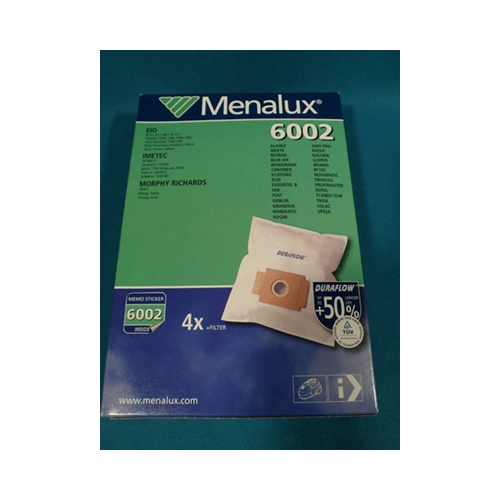 Porzsák, mikroszálas MENALUX 6002 (eredeti) porszívó pl: EIO VARIA / RENDELÉSRE