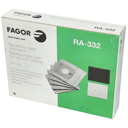 Porzsák, papír 5db-os (eredeti) FAGOR porszívó pl: VCE-1900 / RENDELÉSRE