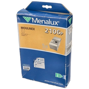 Porzsák papír, 5db+szűrő MENALUX 2106p T178 (univerzális) MOULINEX porszívó 