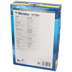 Porzsák, papír MENALUX 1770P /S32/ 4db-os (univerzális) ELECTROLUX/PROGRESS/MULTIVAC/TORNADO/MOULINEX/DELONGHI porszívó