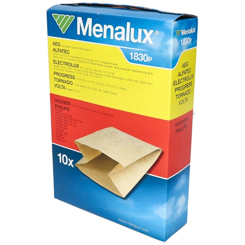 Porzsák, papír MENALUX 1830P (eredeti)  ELECTROLUX / ETA 402 / ELIN takarítógép (1cs=10db)