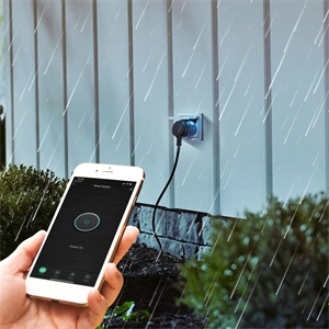 Smart Wi-Fi-si konnektor dugalj, IPX4, kültéri - Amazon Alexa, Google Home, Siri, IFTTT kompatibilitás