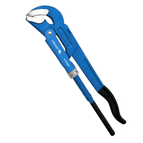 Svédcsőfogó, rögzítővel, 1,5", 430 mm, 45° pofával, HÖGERT HT1P502