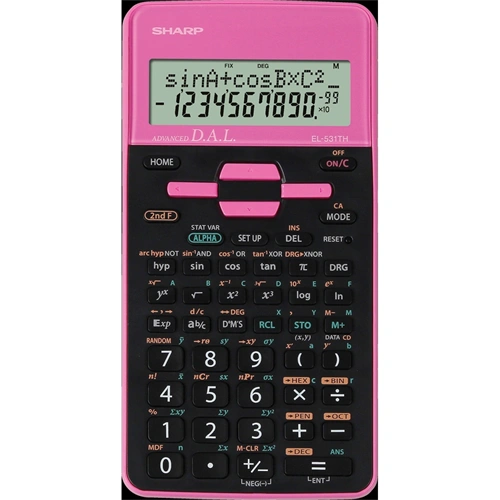 Számológép tudományos 272 funkciós 2 soros Sharp EL-531THB-PK rózsaszín