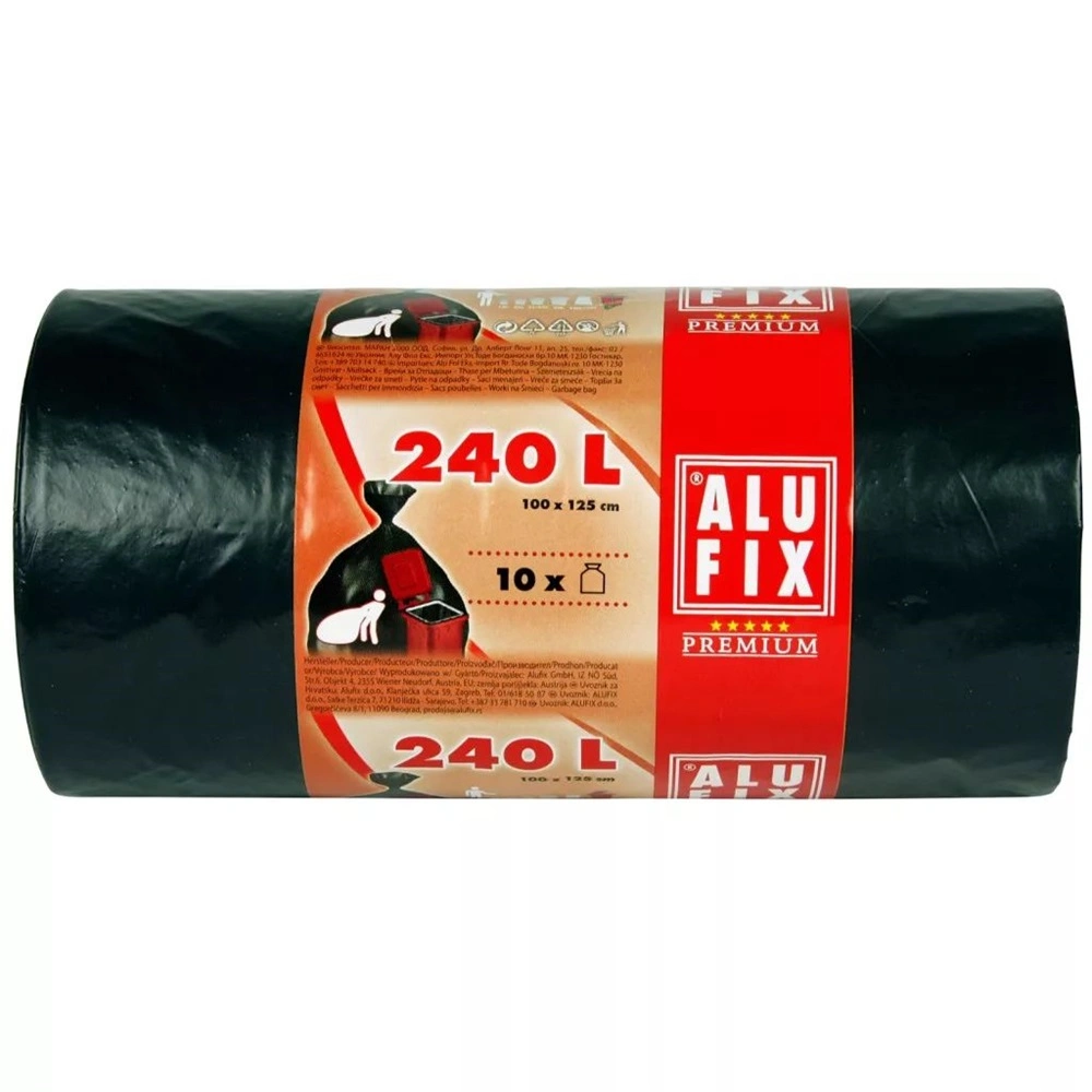 Szemeteszsák 240 liter 120 x 125 cm 40 mikron 10 db/tekercs