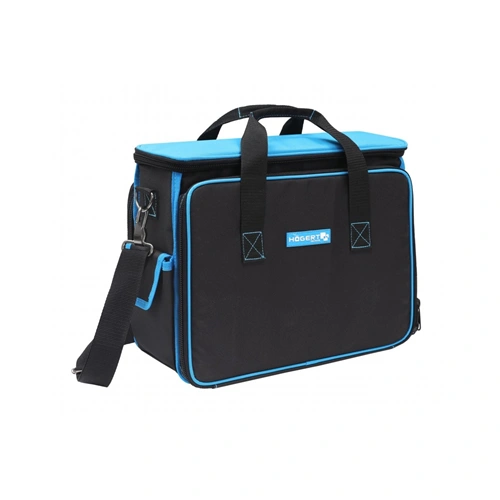 Szerszámostáska, erősített anyag, 3 cipzáras rekesz, 29 zseb, 40 x 19 x 30 cm, HÖGERT HT7G215