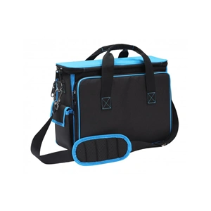 Szerszámostáska, erősített anyag, 3 cipzáras rekesz, 29 zseb, 40 x 19 x 30 cm, HÖGERT HT7G215