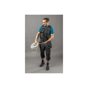 Szerszámtartó mellény, fekete, 12db nyitott zseb, 1 cipzáros, HÖGERT HT5K930 / RENDELÉSRE