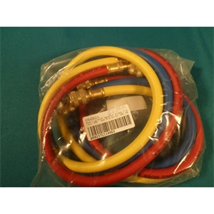 Szerviztömlő készlet R134a 1/4 col SAE, 3x0.9 m piros kék sárga/RENDELÉSRE