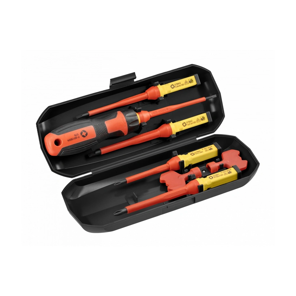 Szigetelt csavarhúzó készlet, mágneses, 1000V, 8 részes, HÖGERT HT1S998