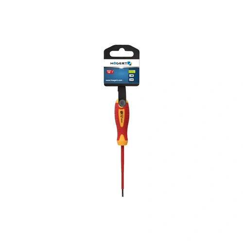 Szigetelt csavarhúzó, lapos fejű, mágneses, SL2,5 x 75  mm, 1000V , HÖGERT HT1S902