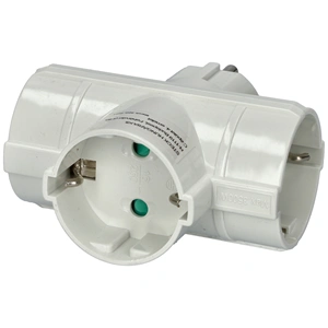 T-dugó, földelt, fehér (TDF-16, P00242)