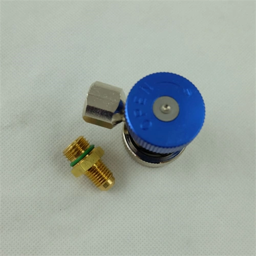 Töltő csatlakozó autóklíma R134a M12x1,5 LP (kék) EGYSZERŰ, átalakítóval / RENDELÉSRE