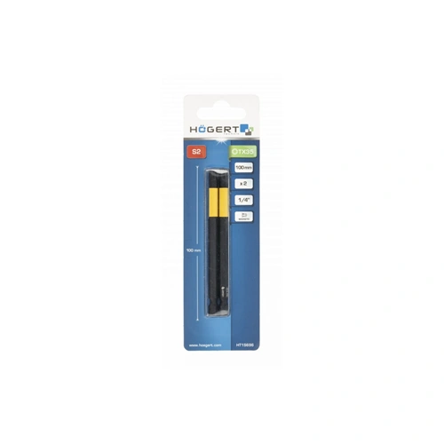 Torx bitfej, TX35, 100mm, 2db/csomag, ütvecsavarozóhoz, HÖGERT HT1S696