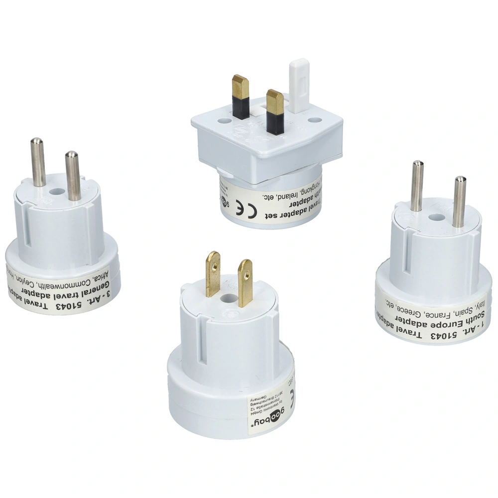 Utazó adapter univerzális (USA, EU, UK, AS) GOOBAY 100-230vac / RENDELÉSRE