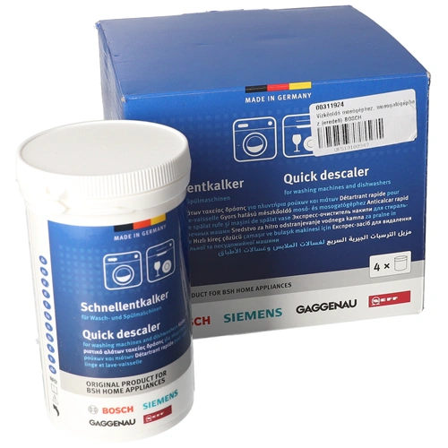 Vízkőoldó mosógéphez, mosogatógéphez 4x250g (eredeti) BOSCH
