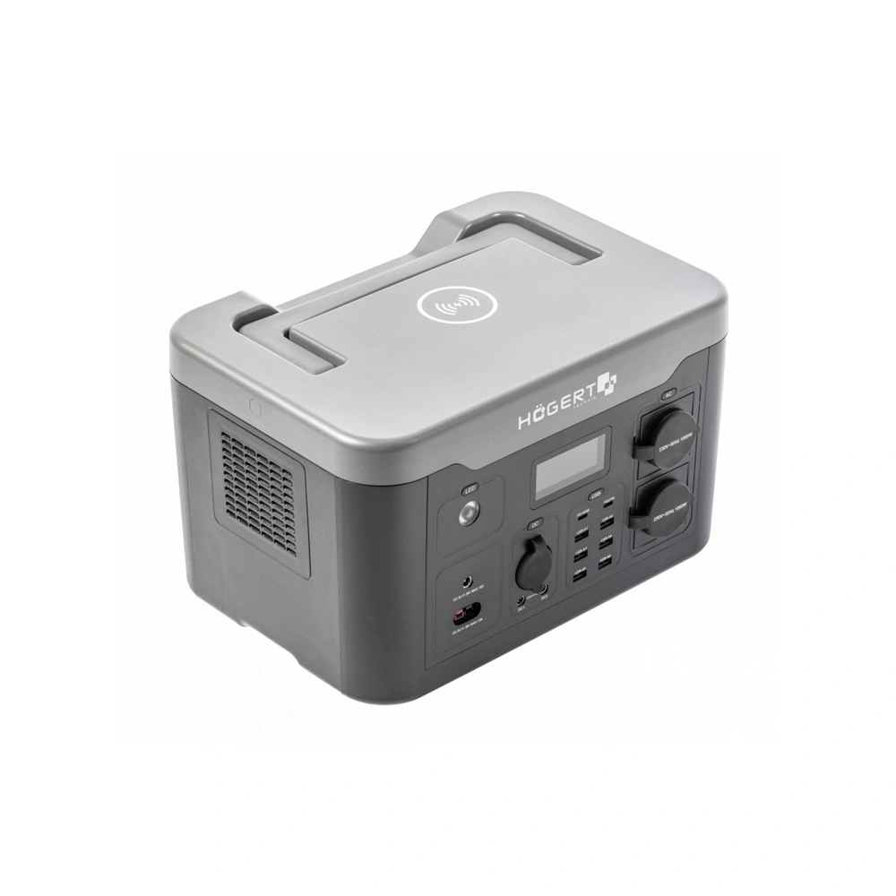 1000W Külső akkumulátor (Power Station), gyorstöltés, vezeték nélküli töltő, HÖGERT HT2E215  / RENDELÉSRE