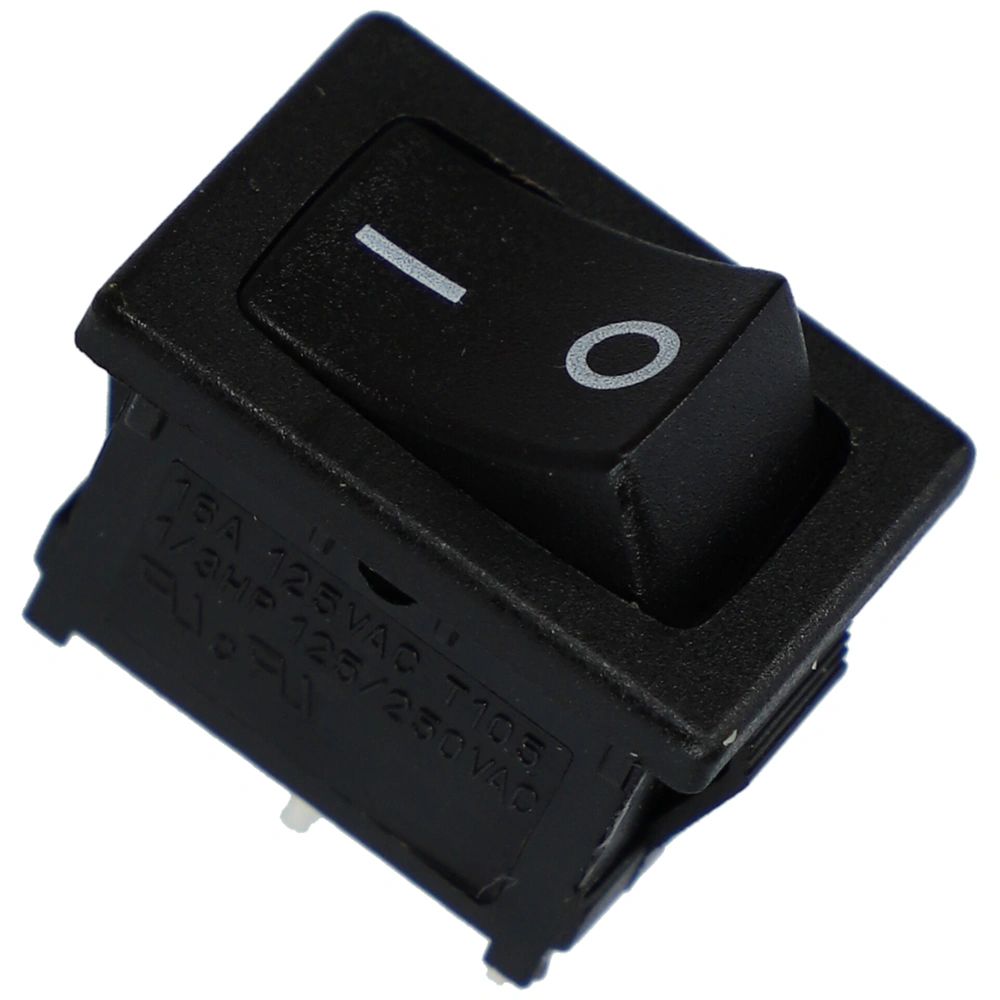 10A/250V AC 21x15 / 19x13 mm Billenőkapcsoló, fekete, számos, kicsi