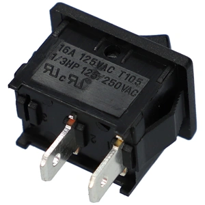 10A/250V AC 21x15 / 19x13 mm Billenőkapcsoló, fekete, számos, kicsi