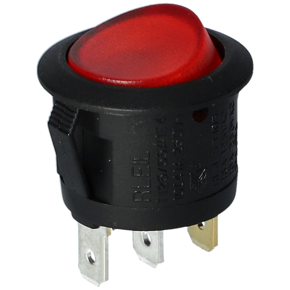 10A/250V AC, 23/21 mm BillenőKapcsoló, piros, kerek (utángyártott) UFESA kávéfőző