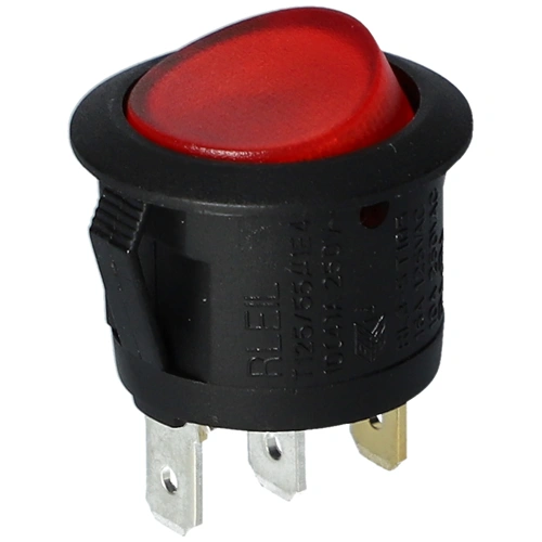 10A/250V AC, 23/21 mm BillenőKapcsoló, piros, kerek (utángyártott) UFESA kávéfőző