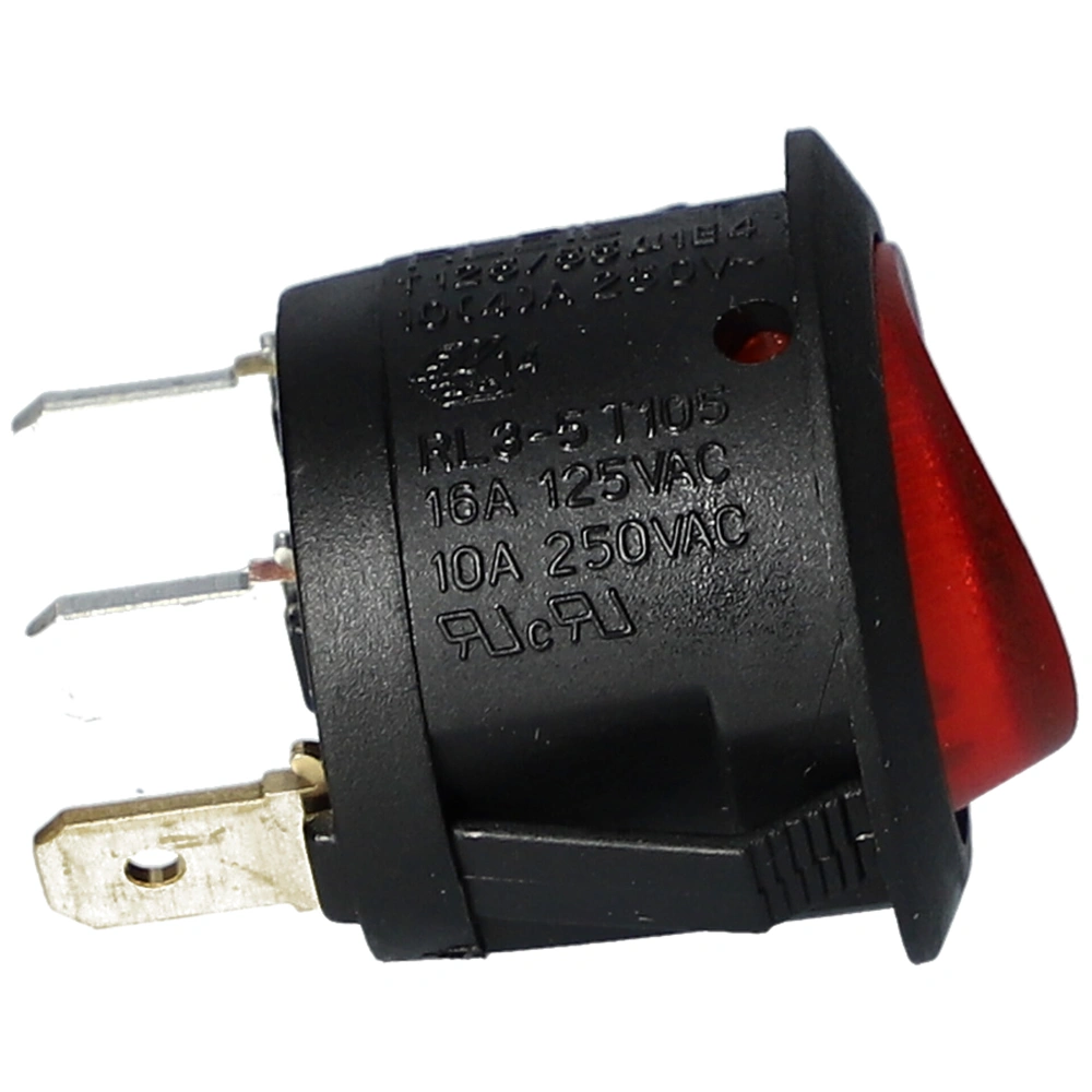 10A/250V AC, 23/21 mm BillenőKapcsoló, piros, kerek (utángyártott) UFESA kávéfőző